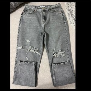 Zara ripped high waisted boyfriend jeans